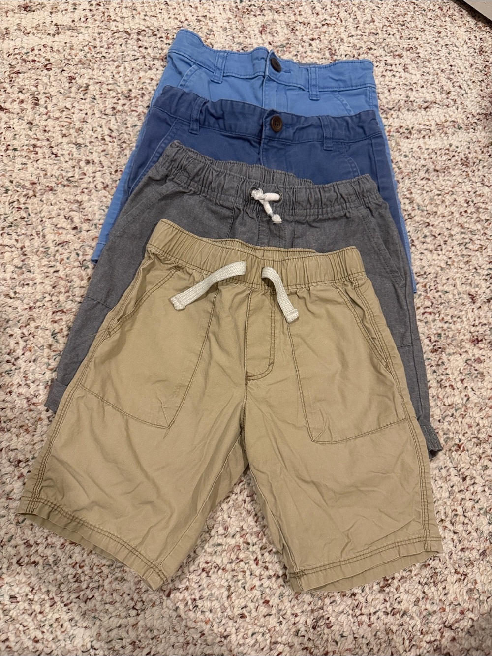 Boy Shorts Lot Uniform 5/6 Old Navy Cat Jack OshKosh -Great Condition Khaki/Blue